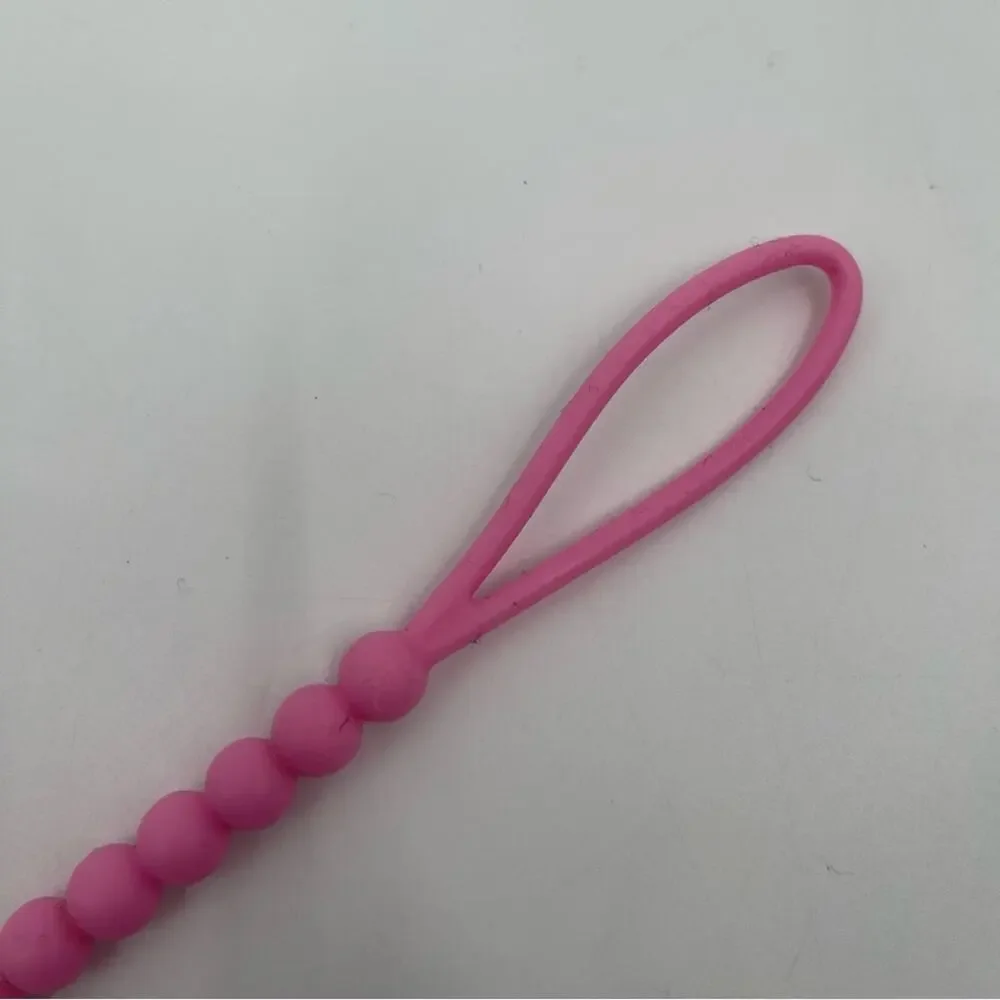 RYAN AND ROSE Pacifier Judy Cutie Clip Pink Silicone Baby Toddler Teether 7”